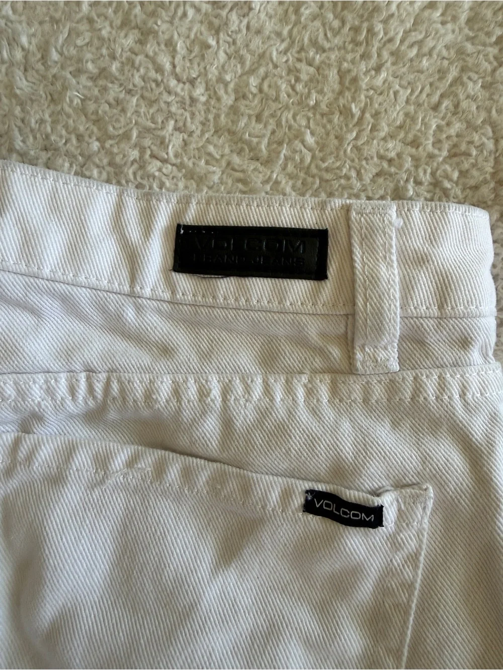 Volcom Women’s White Denim Cutoff Shorts